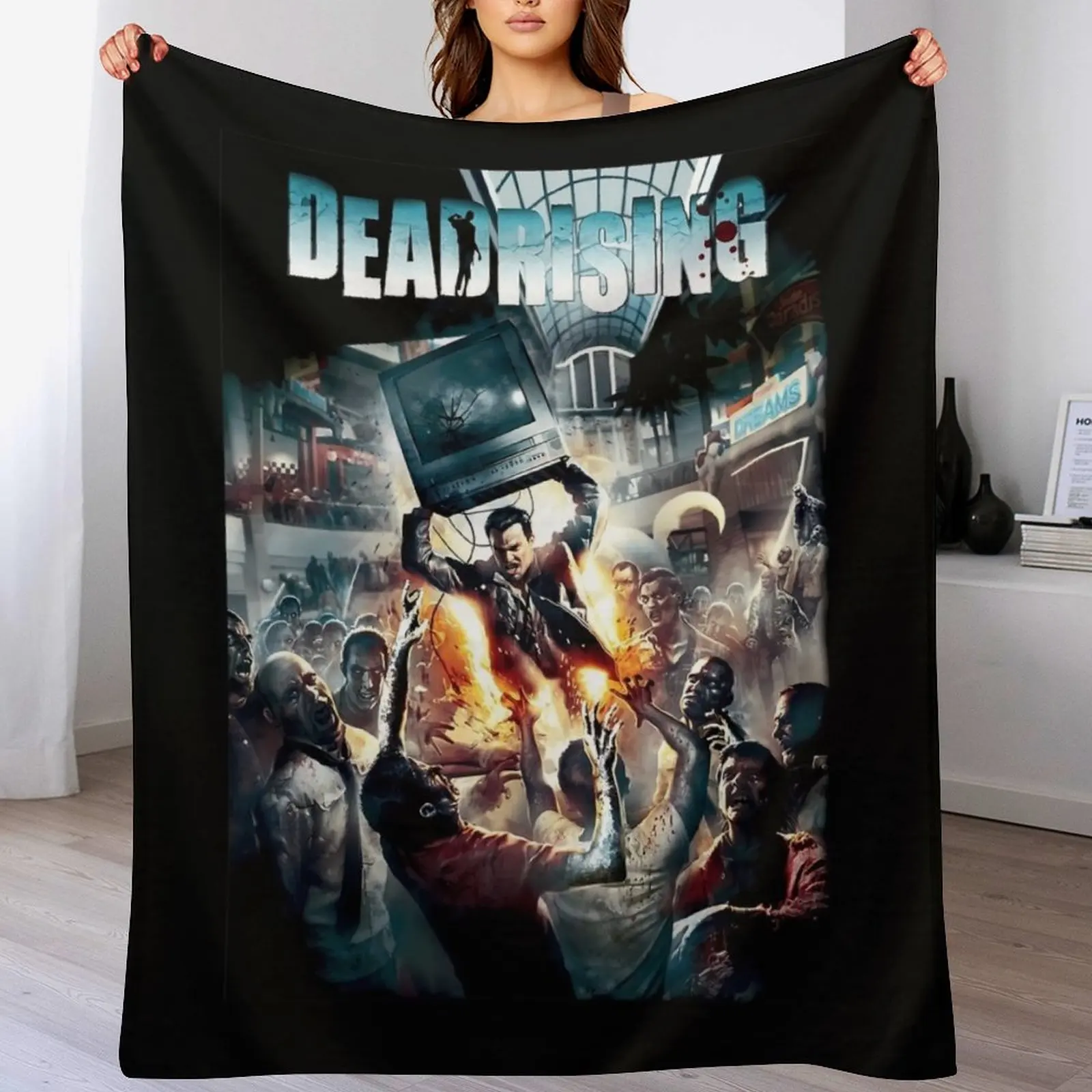 Dead rising poster \t Throw Blanket Foldable Soft Warm Blanket for Outdoor Use