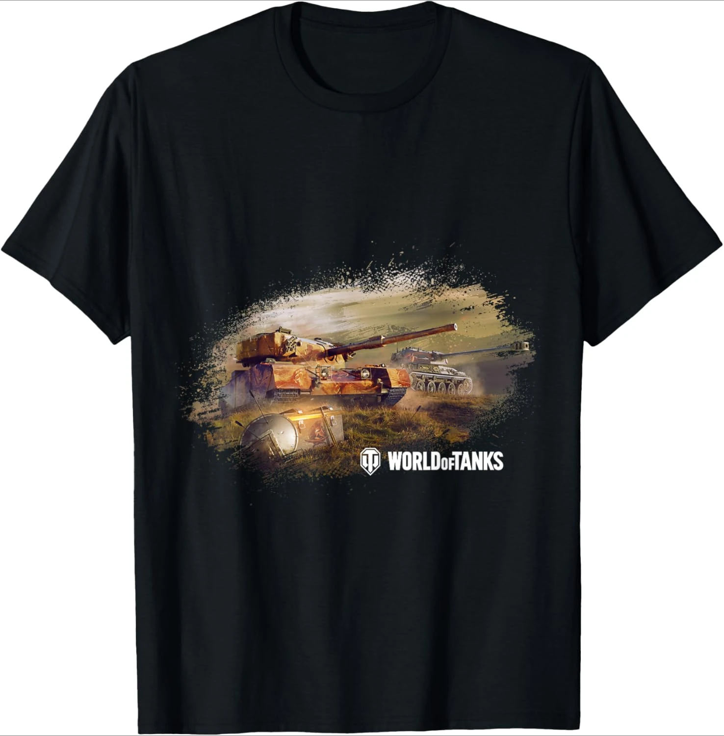 

Battle Hardened! World of Tanks pattern design-100% cotton summer O-neck short sleeve casual printed men's T-shirt.
