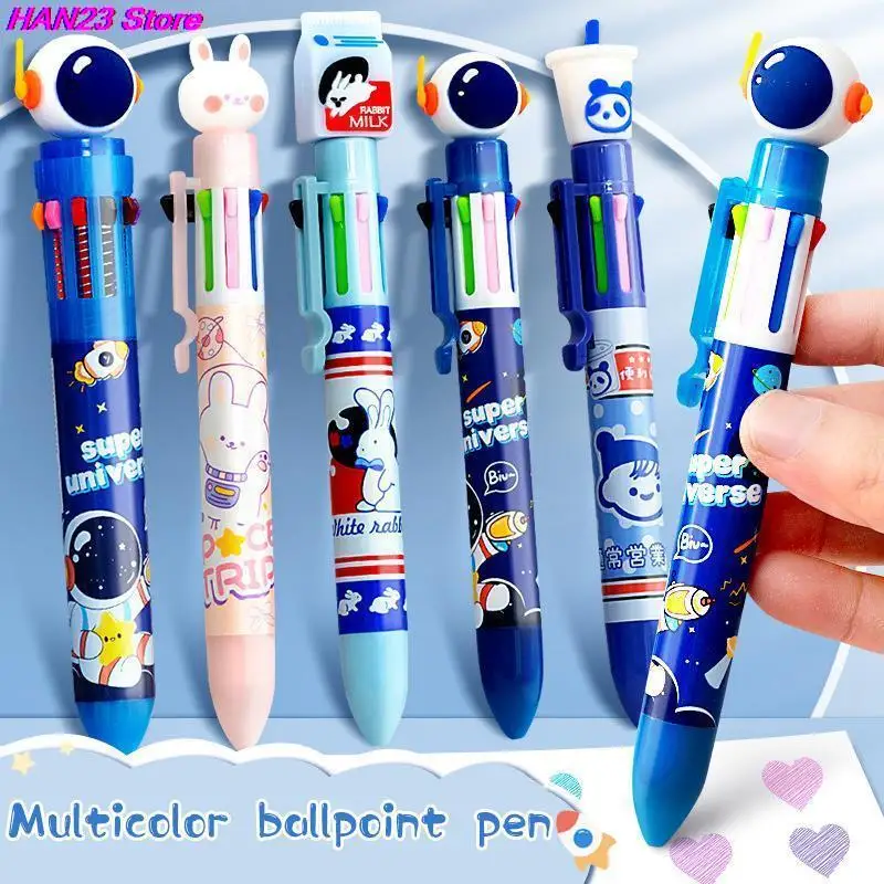KAHEIGN Lot 32 Stylos 4-en-1 Dessin Animé Mignons - Stylo Multicolore Rétractable 0.7mm - Cadeaux Enfants Étudiants