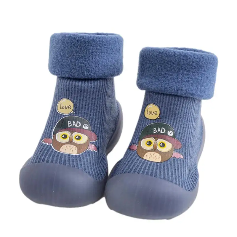 

Kids Sock Shoes Non Slip Sneakers Rubber Sole Walking Shoes Winter Warm Sock Shoes Cartoon Slip On Sneakers For Boys Girls