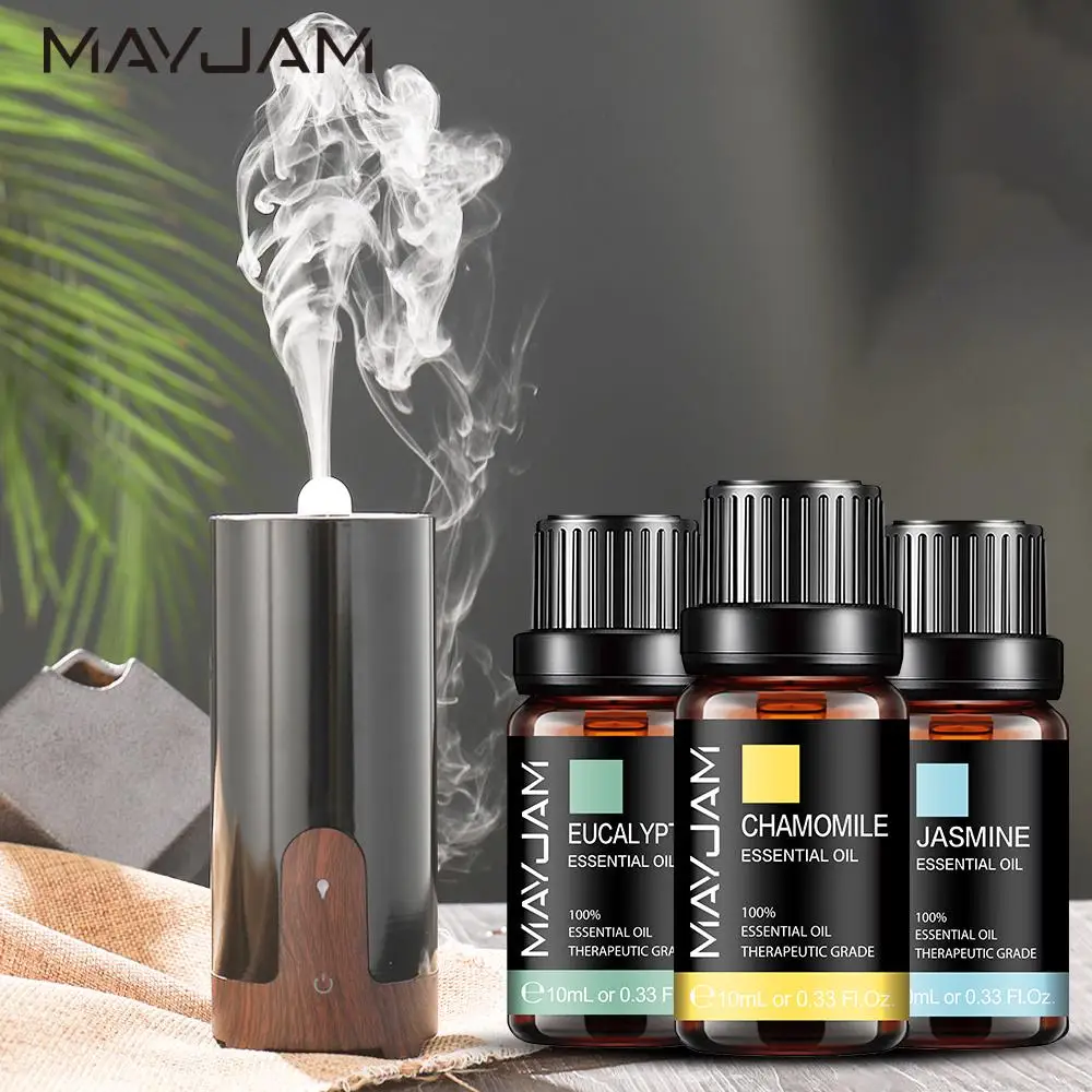 MAYJAM 10ml 6 Bottles Pure Essential Oils For Humidifier/Diffuser/Candle Making/Air Freshener