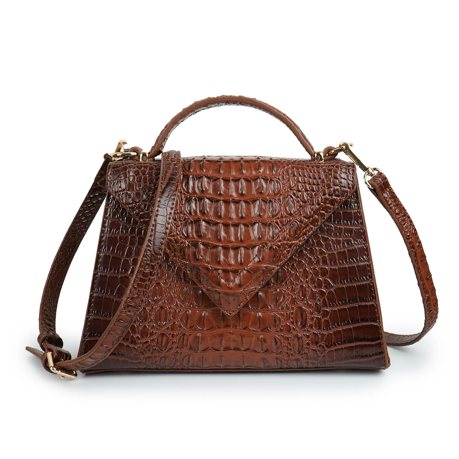 2024 Fashion Brand Design High Quality PU Leather Crocodile Pattern Handbags For Women Luxure Shoulder Messenger Bags