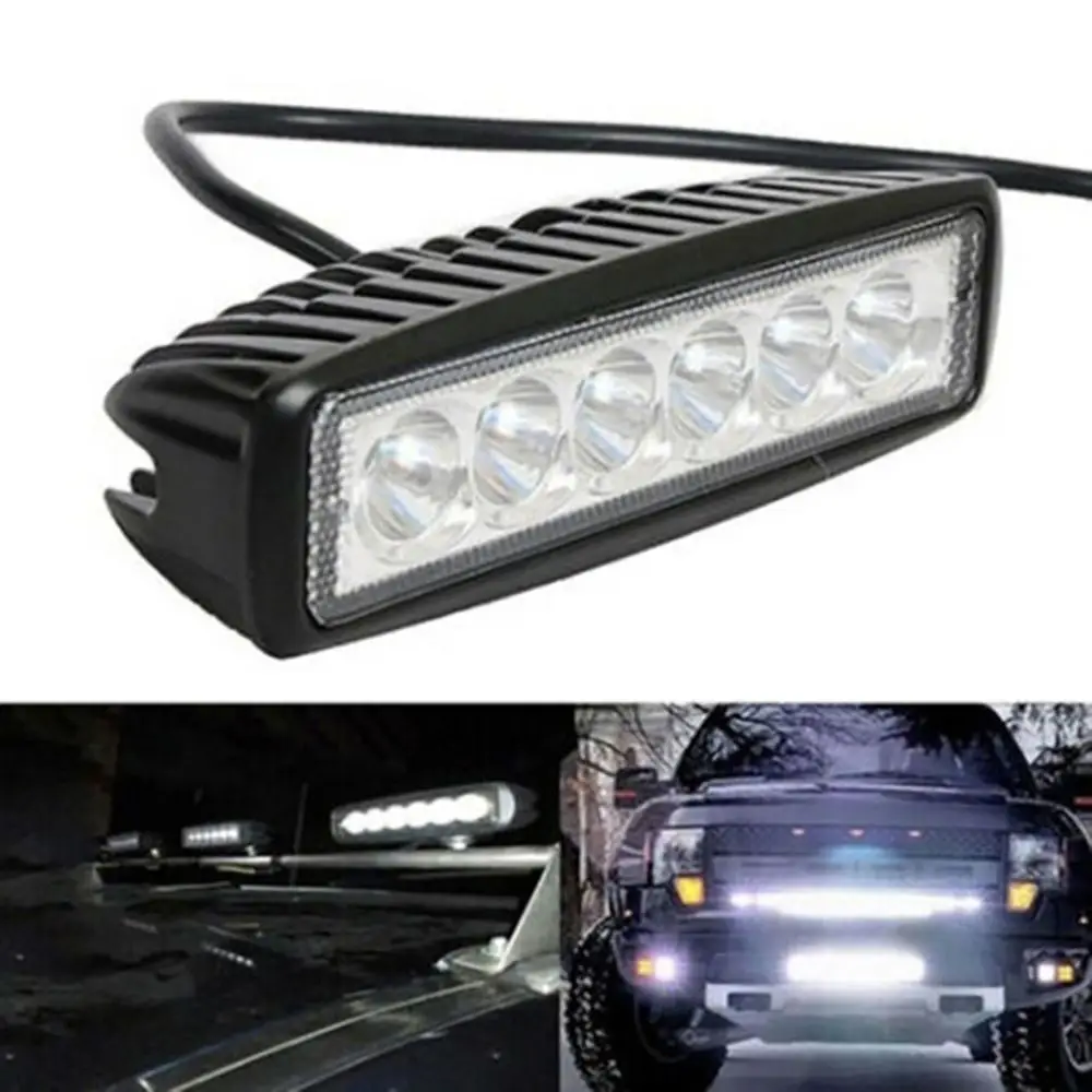 

Профессиональные фары 18 Вт, 6 светодиодов, яркий автомобильный рабочий свет, водонепроницаемый 6500K-7500K, лампа дальнего света