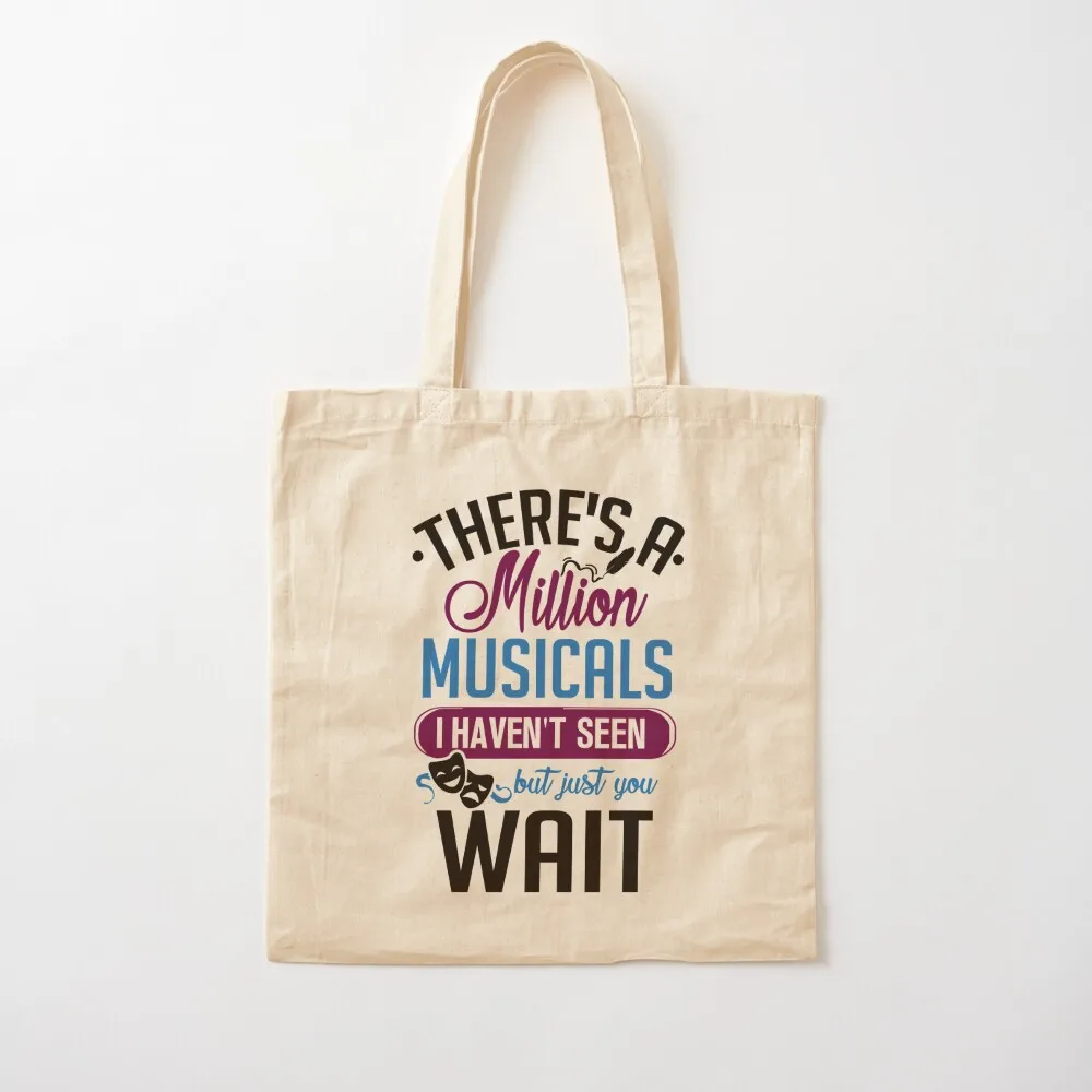 

Million Musicals Tote Bag university shopper bag free delivery bags Woman shopper bag Canvas Tote