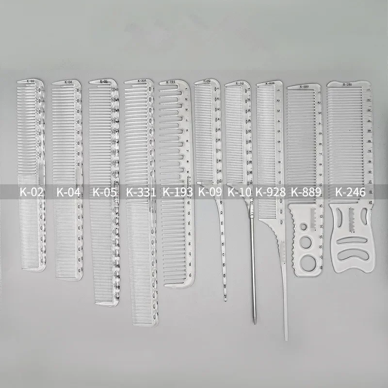 

1pc Professional Hairdressing Cut Comb Barber Unbreakable Hair Cutting Comb With Laser Measure Scale Hair Cut Comb