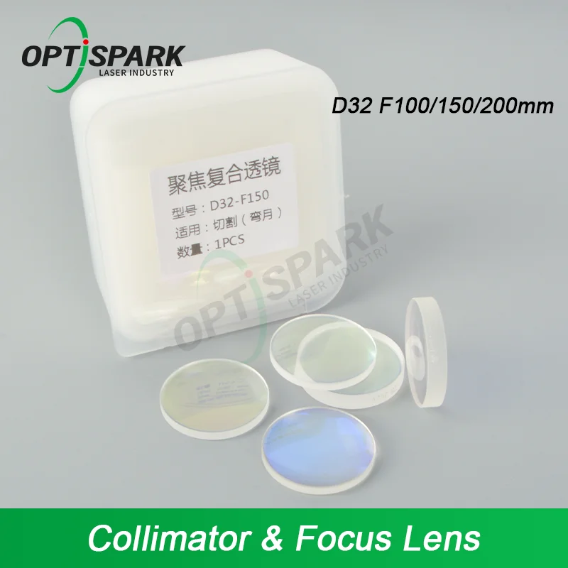 Boci Collimating & Focusing Lens D32F100/F150/F200 Focus Biconvex/Meniscus Lenses For BOCI BLT310 BLT421 Laser Cutting Head