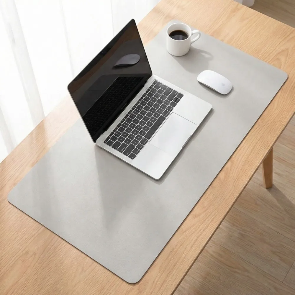 PU Leather Mouse Pad Waterproof Extra Large Keyboard Mice Mat Non-slip Stain-resistant Laptop Computer Mousepad Home Office