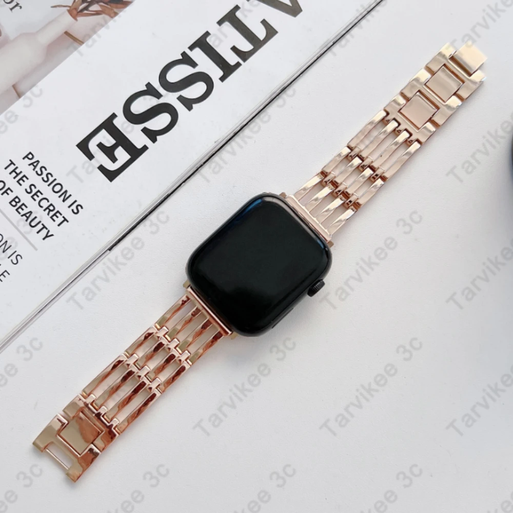 Diamond Bracelet For Apple Watch 49mm Ultra Band 41mm 45mm Metal Wristband iWatch 8 7 6 SE 44mm 40mm Stainless Steel Strap 42mm