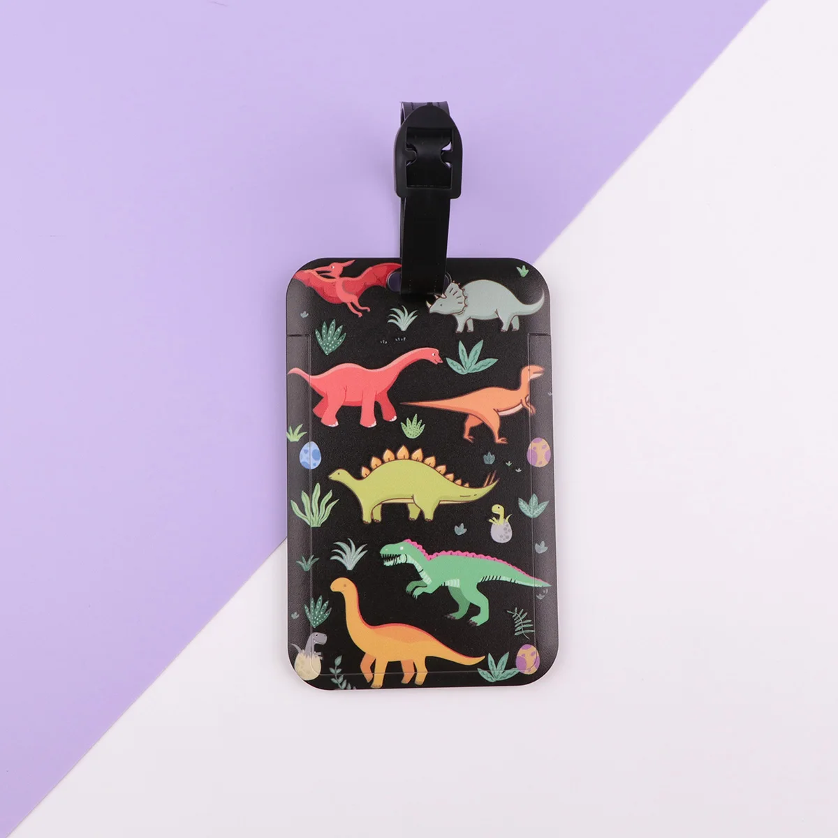 لطيف القطط البلاستيك الأمتعة العلامة ديناصور حقيبة الظهر مكافحة خسر قائمة حامل بطاقات التعريف الشخصية موضة إكسسوارات الأمتعة الهدايا