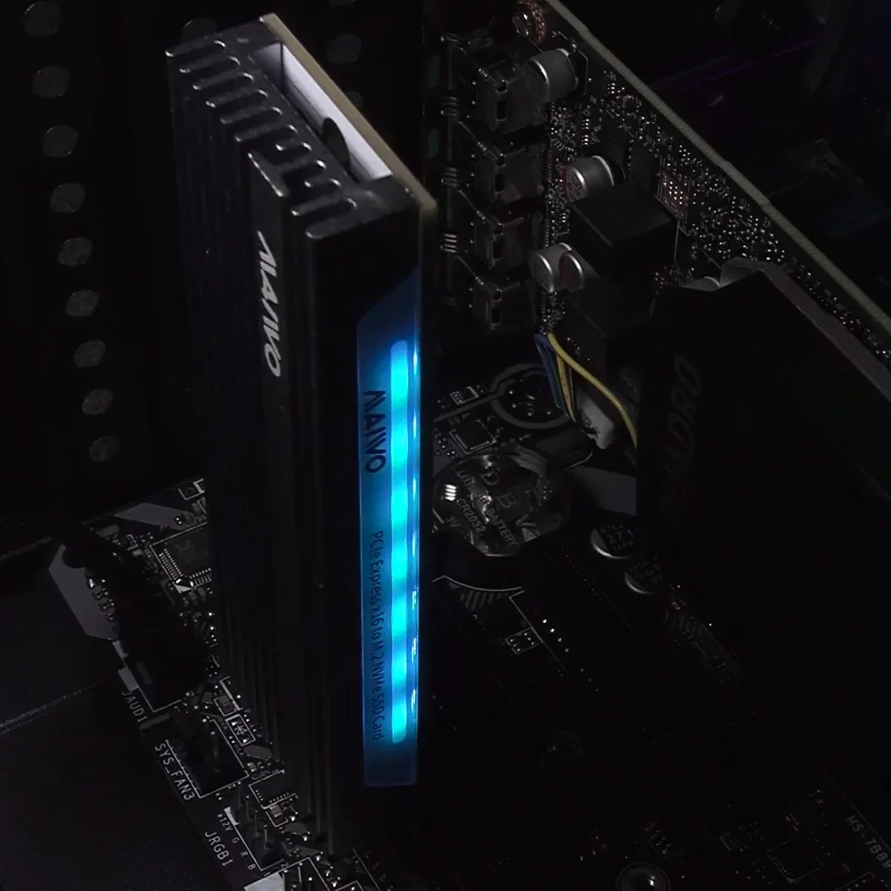 MAIWO M.2 Solid State Drive Adapter NVMe Protokoll Festplatten-Erweiterungskarte PCIe zu NVMe Expander PCIe X4 zu NVMe mit Kühlkörper