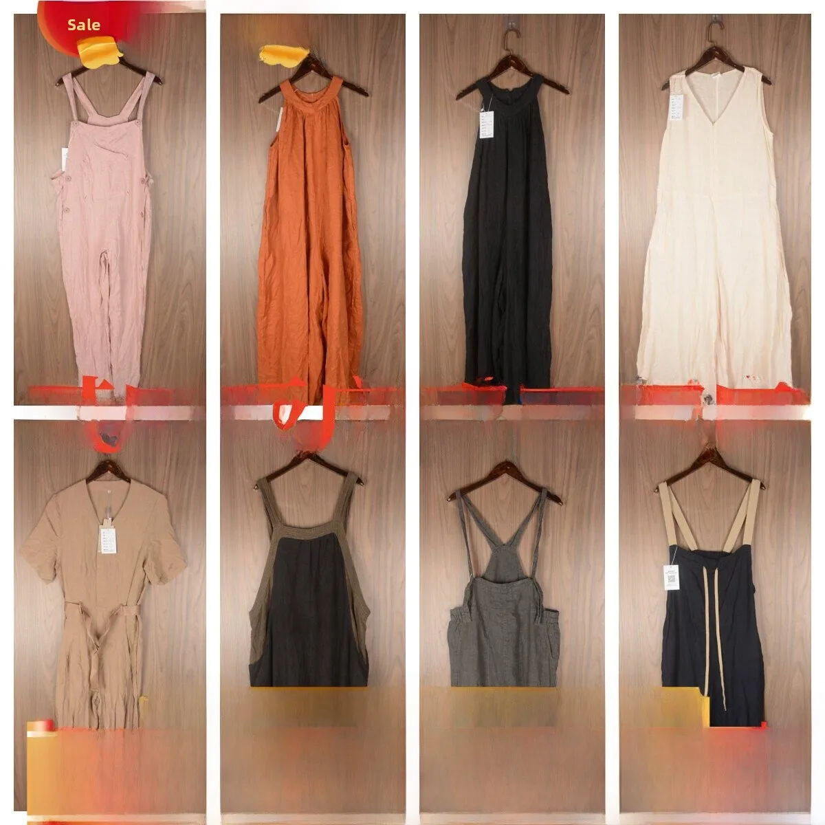 

Винтажный длинный комбинезон из льна однотонного цвета, очень длинный, для женщин, для повседневной носки, весенний, со средней талией