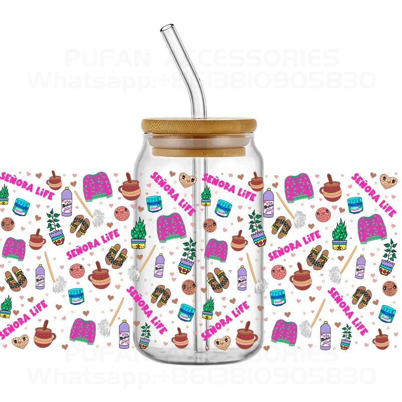 Kawaii Cute Stickers Custom 3D Waterproof UV DTF Tumbler Wraps 16oz Cups Decal