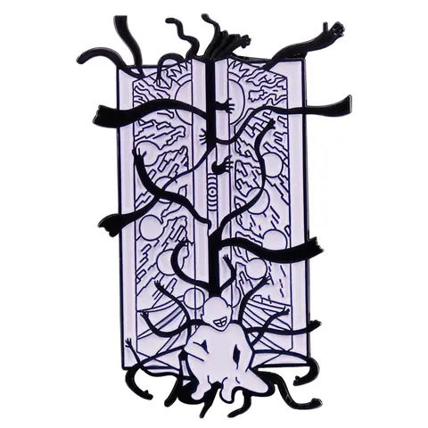 Anime Fullmetal Alchemist The Gate of Truth Enamel Pin Brooch Badge Backpack Pins Hat Jewelry Accessories Black White Manga