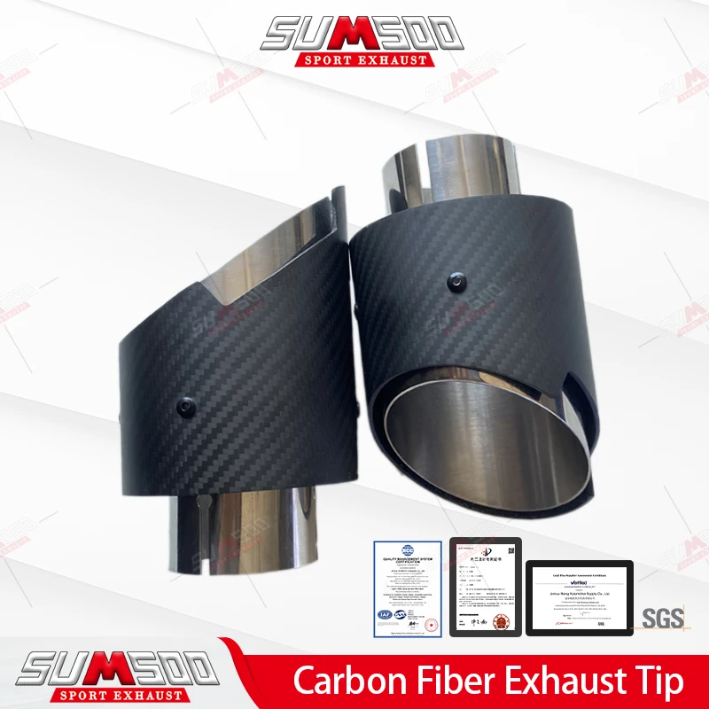 1 PC New Design High Quality Carbon Fiber Exhaust System Tip For Universal Modified Stainless Exhaust Mufflers Nozzle Exhaust