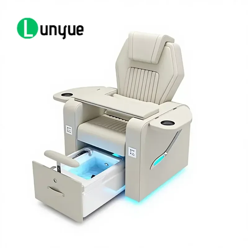 Electric Massage Recliner Chair Synthetic Leather Single Sofa for Manicure Eyelash Foot Bath Commercial Furniture