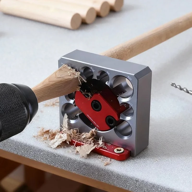 8-Hole Electric Drill Rounder Adjustable Woodworking Tool for Converting Rectangular Strips to Round Wooden Sticks Tenon