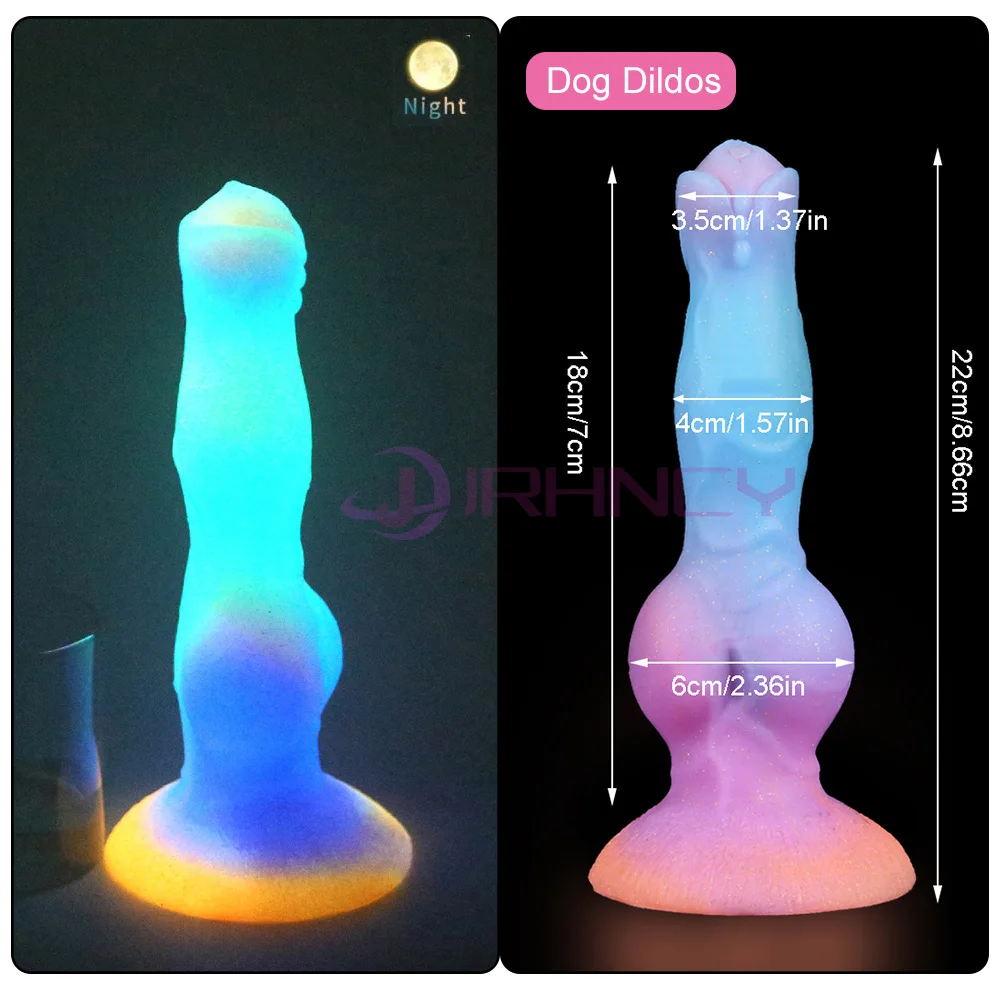 Luminous Animals Dildos Horse Realistic Dog Dildo For Women Horse Penis Monster Dragon Anal Dildos Beautiful Women Men Sex Toys - Image 2