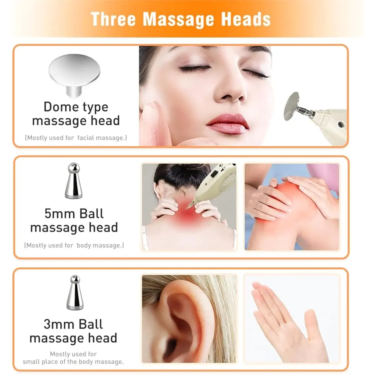 [NEW] Electronic Acupuncture Pen Meridian Pen Find Acupoints Automatically with 3 Massage Heads Rechargeable