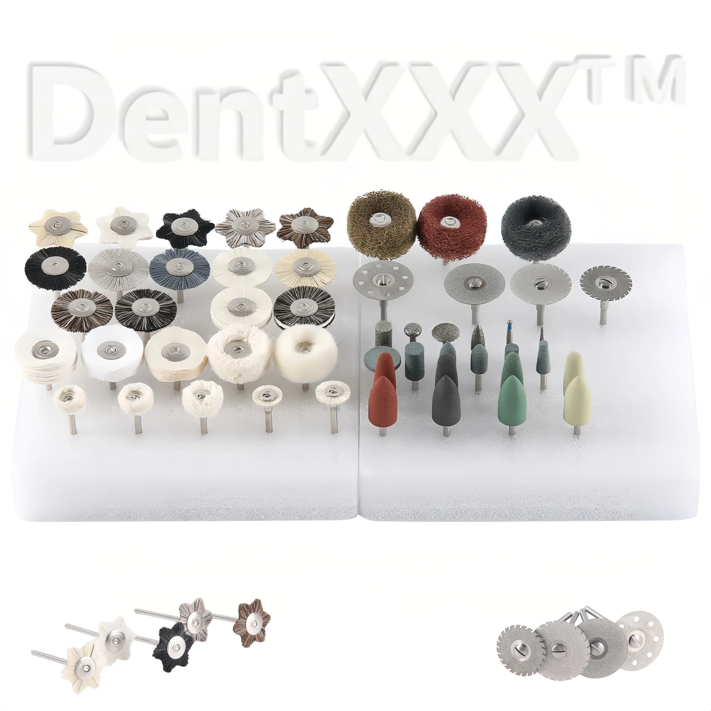 

51Pcs Hp Polishing Kit 2.35mm, Used for Grinding Ceramic Low-Speed Polishing Brushes, Diamond Discs Suitable for Precision Mold Grinding/Agate Carving/Industrial-Grade Fine Cutting