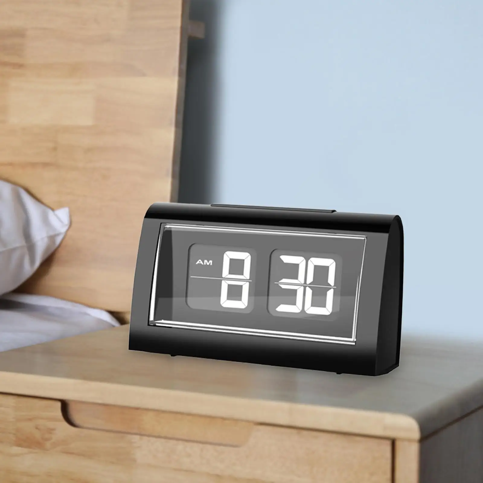 Flip Desk Clock Snooze Clock Electric Digital Clock Large Display Auto Flip Digital Alarm Clock for Adults Living Room Bedroom