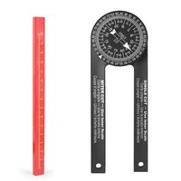 Woodworking Scale Mitre Saw Protractor Angle Level with Marking Pencil Carpenter Angle Finder Measuring Ruler Meter