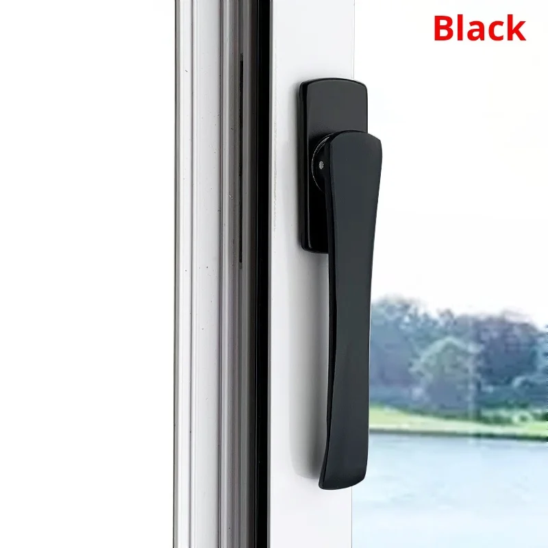 Broken Bridge Aluminum Ultra-Thin Window Handle Square Axis Sword Shaped Flat Handle Casement Window Handle