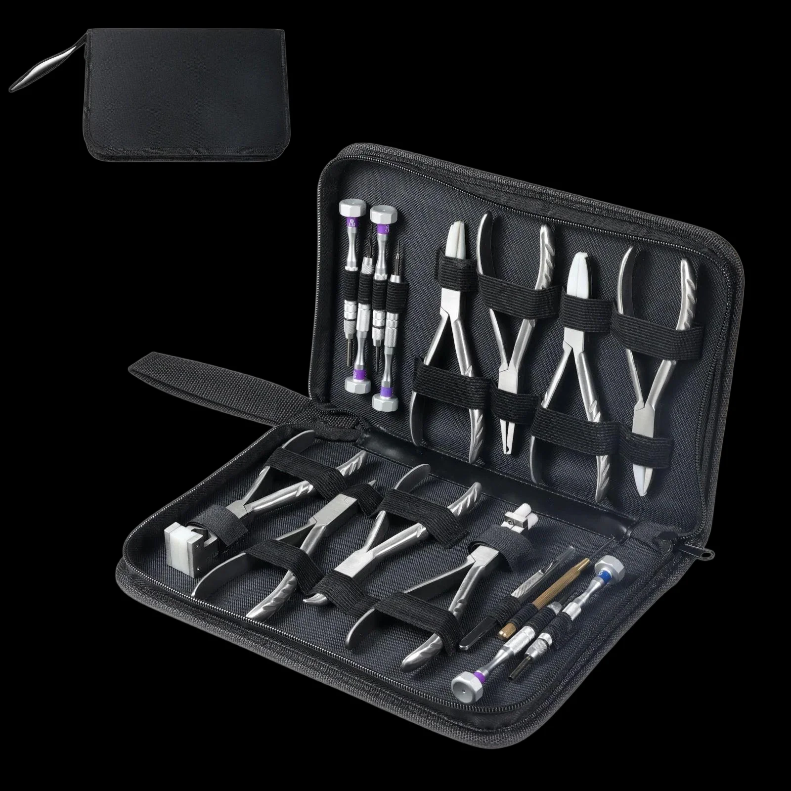 Eyeglasses Adjustable Plier 8 Pcs with Screws Tweezers Hook - Home DIY Eyewear Repair