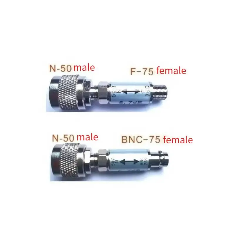 50-75/100/120/150 ohm BNC Interface Impedance Converter Matcher N-to-F Impedance Converter Network Analyzer