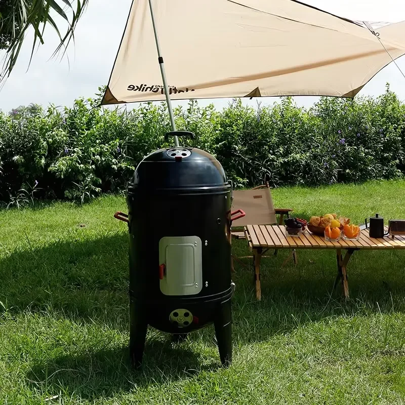 Smokeless Vertical Outdoor Meat Charcoal Grill, Barrel Grill, Outdoor Kitchen Grill