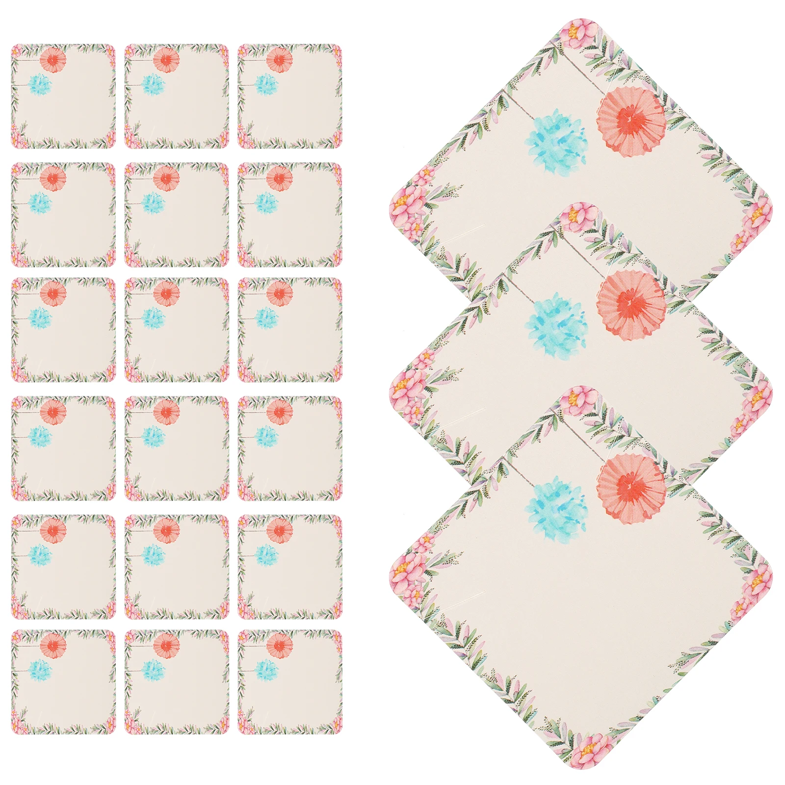 

100pcs Necklace Display Cards 5x5cm White Paper Jewelry Packaging for Small Business DIY Bracelet Earring Craft Supplies