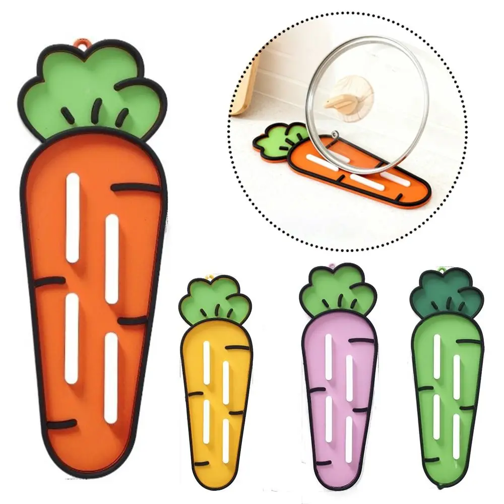 الهدايا الجزرة غطاء وعاء حصيرة استنزاف متعددة الوظائف كونترتوب استنزاف وسادة لينة المطاط قطع المجلس حصيرة ملعقة تخزين حصيرة #2