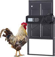Large Automatic Chicken Coop Door with LCD Display AAA Battery Powered Timer Setting - Easy to Use Self-Closing Chicken Door