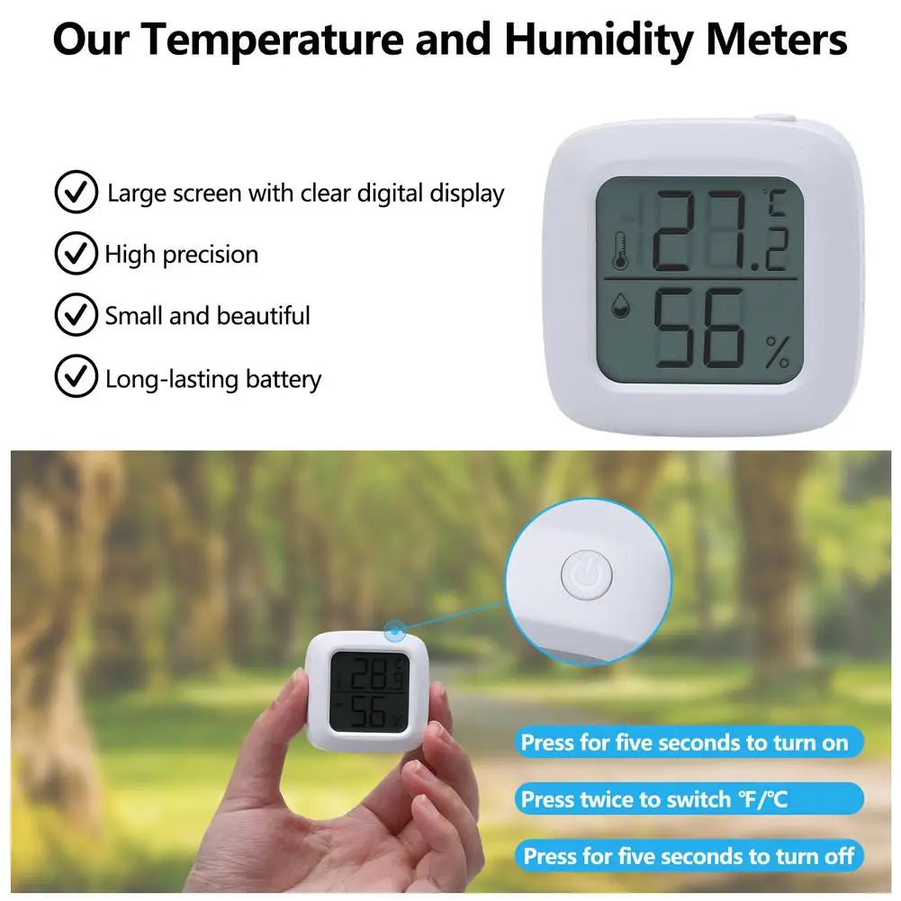 Terrarium Digital Hygrometer Thermometer Reptile Easy To Read Terrarium Thermometer Humidity Gauge For Aquarium Tank