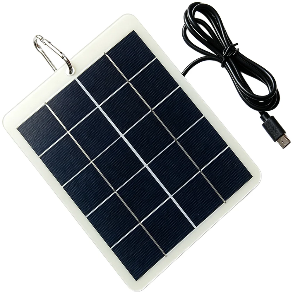 Portable For 3w 5V Solar Charging Panel with For type-C Output for Phones and External Power Banks 150x120mm Black EVA Design