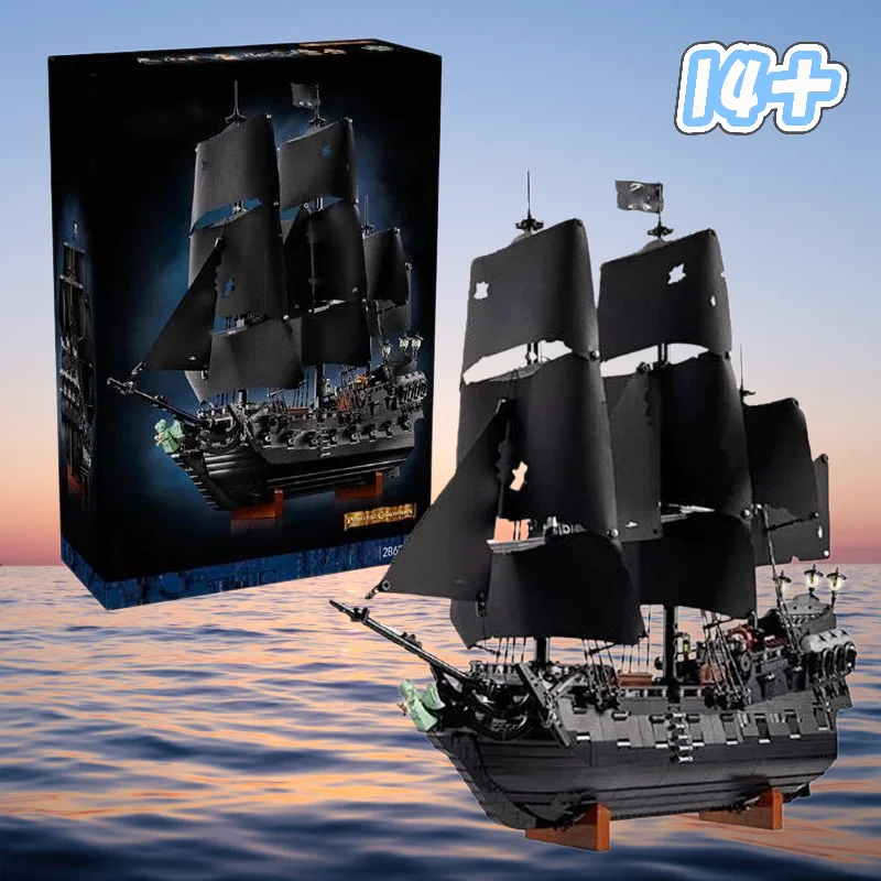

MOC-10365 Pirate Captain Ship Creative Building Blocks Model Home Decor Adventure Bricks Ornament For Birthday Party Gifts