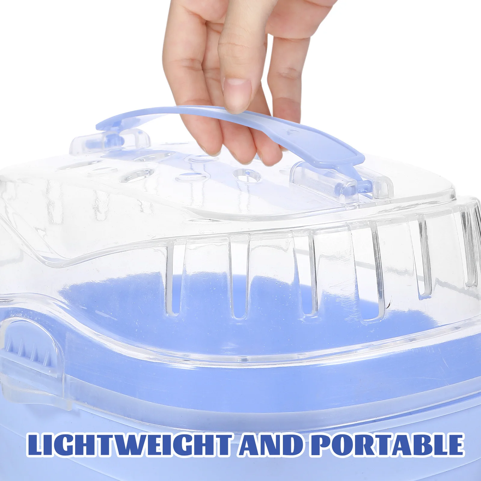 

Handheld Cage For Small Pets Portable Travel Carrier With Ventilation Window Safety Buckle Lightweight Pet For