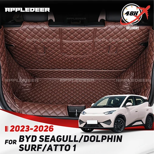 For BYD Seagull/Dolphin Mini/Dolphin Surf/Atto 1 2023-2026 Custom Full Trunk Mat Vehicle Specific Waterproof Scratch Resistant