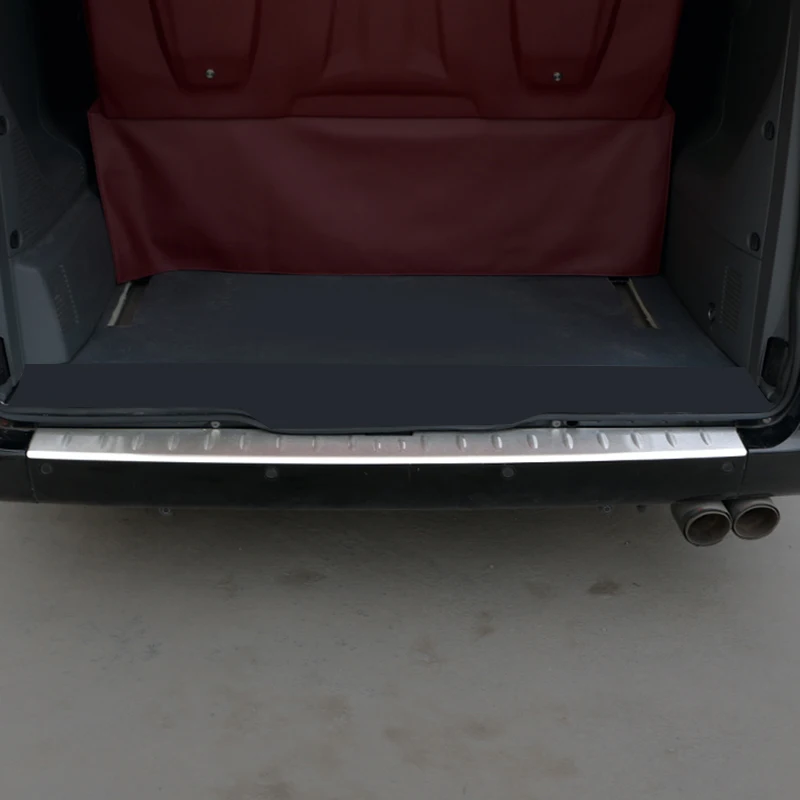 For Mercedes-Benz Viano V-Class W639 2008-2013 Stainless Rear Trunk Outer Bumper Plate Protector Guard Cover Car Accessories