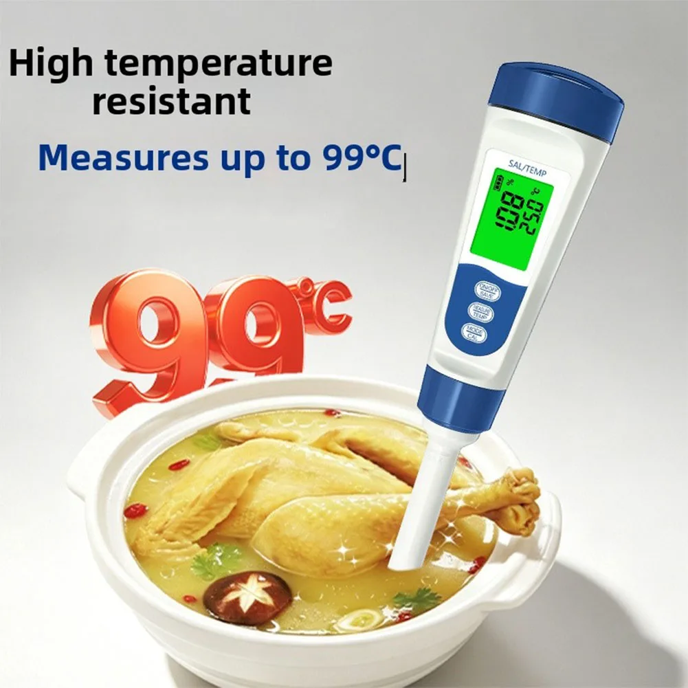 KS01 Salinity Meter with Temperature Compensation Function for Salt Concentration Monitoring in Various Water Solutions