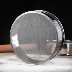 15cm Ultra-fine Stainless Steel Sifter Flour Thickening Powder Sieve Rice Sieve Kitchen Tools Baking Tool Wholesale