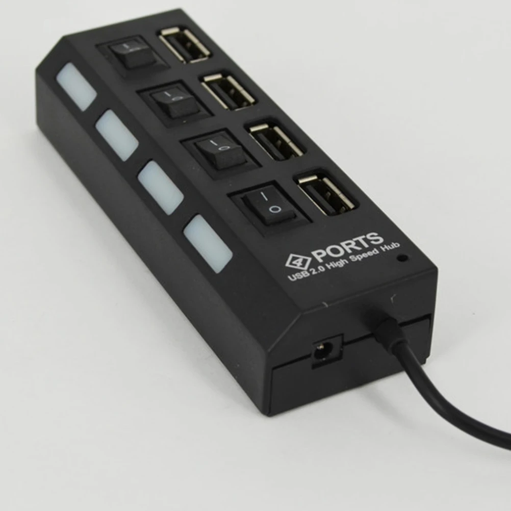 

Hub 4 Ports Usb 2.0 Splitter Slim Portable Multi Usb Port Expander For Laptop Pc Webcam Mouse Keyboard