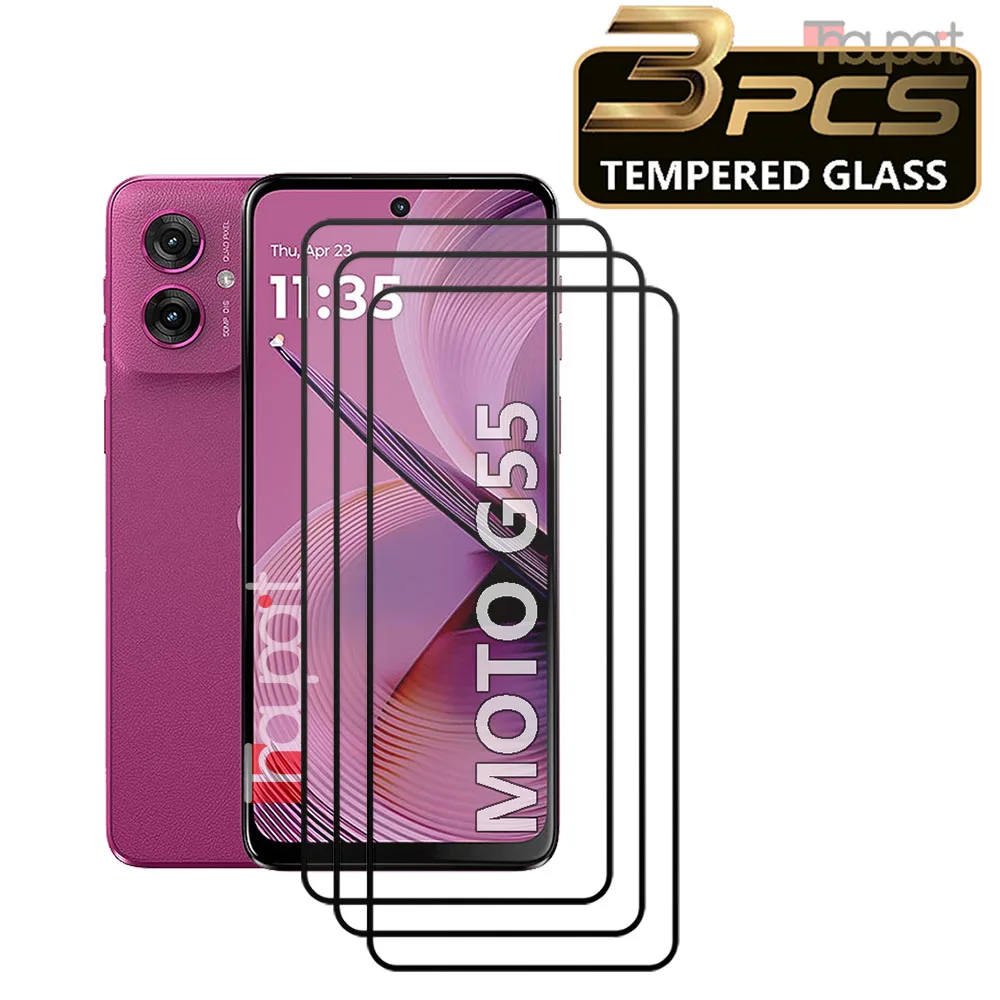 

3 шт. закаленное стекло для Motorola Moto G55, защитная пленка для экрана, защитное стекло