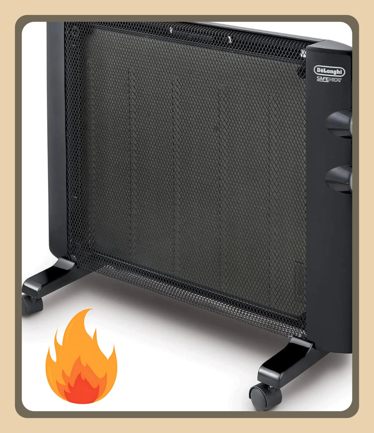 

[Best Seller!]DeLonghi Mica Panel Space Heater, 1500W quiet electric space heater for indoor use, adjustable thermostat, freesta