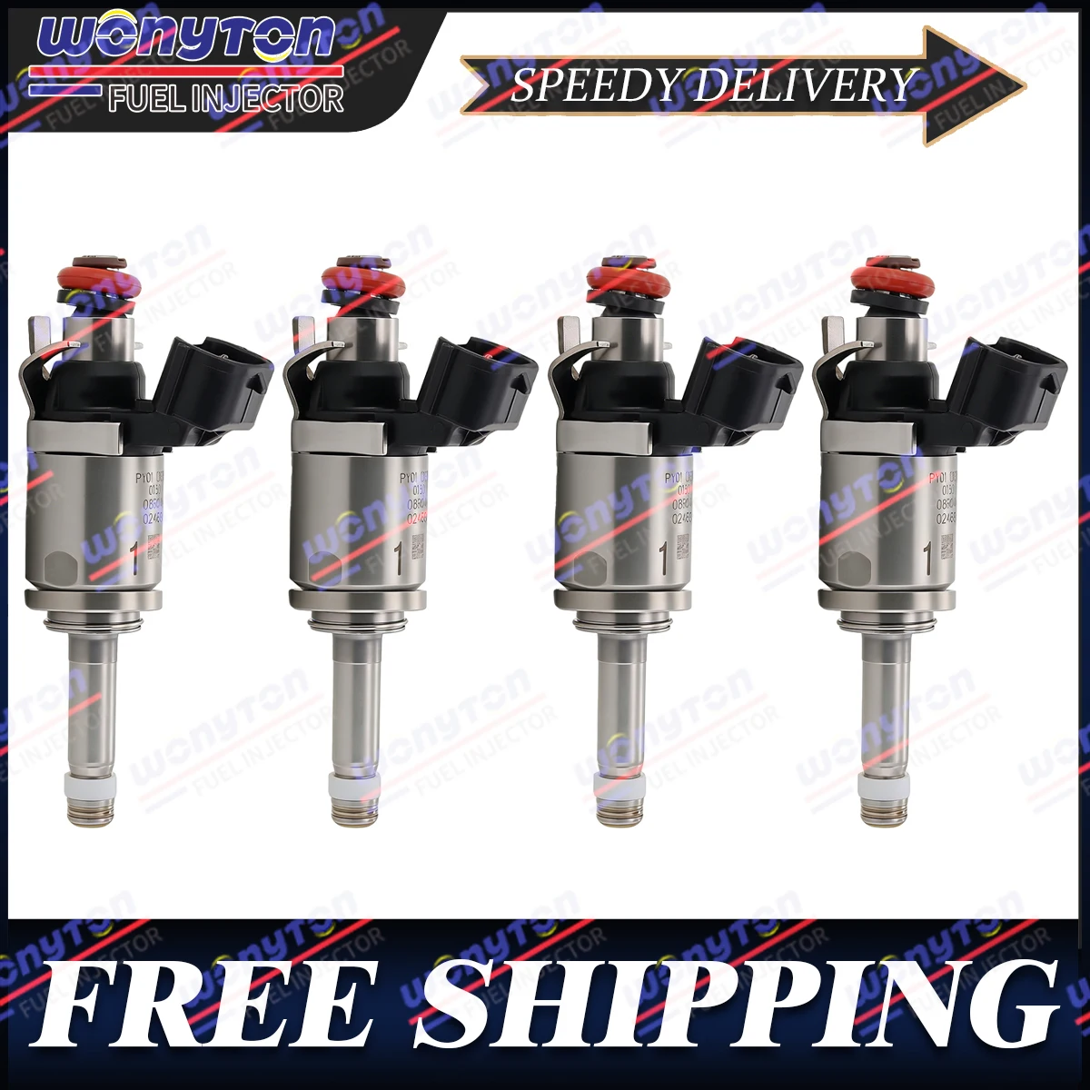 Set of 4 Fuel Injectors For 2014-2018 Mazda 3 6 2.5L L4 Gas PY01-13-250