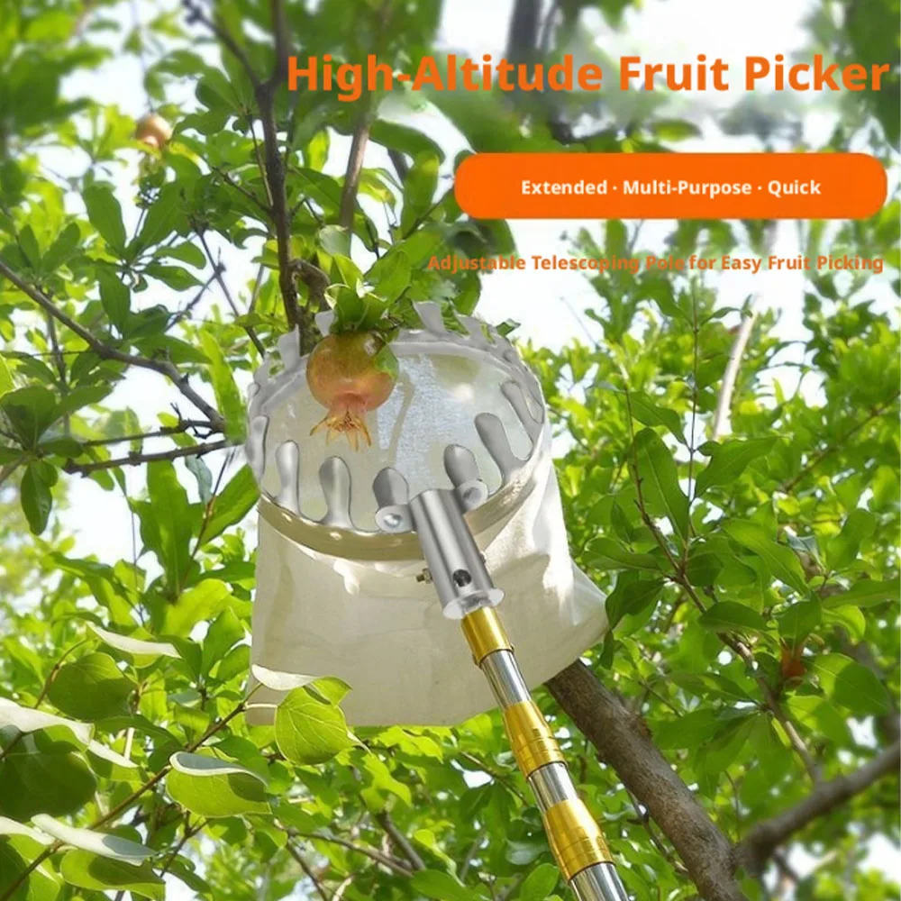 1,9/2,5/3/4/5/6 Meter Verfügbar, Obstpflücker, Hochhöhen-Obstpflück- und Sammelwerkzeug, Praktisch und Bequem, Speziell – Detail 5