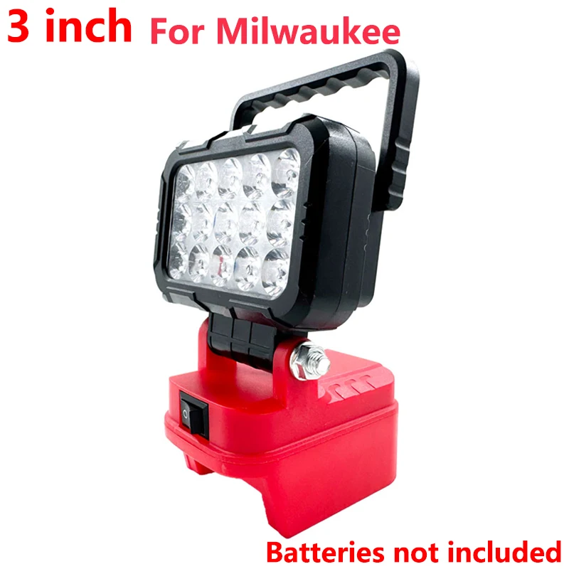 3-inch LED-werklamp geschikt voor Makita/Milwaukee/Dewalt 18V lithium-ionbatterij met handvat en USB-interface zaklamp