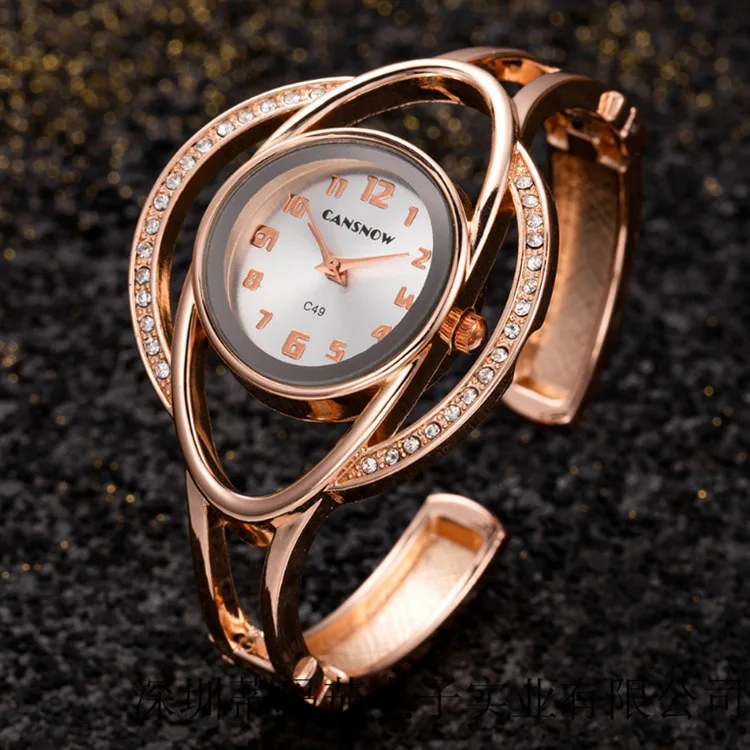 CANSNOW Women Bracelet Watch Montre Femme Fashion Women Steel Band Quartz Luxury Wristwatch Female Clock Relogio Feminino