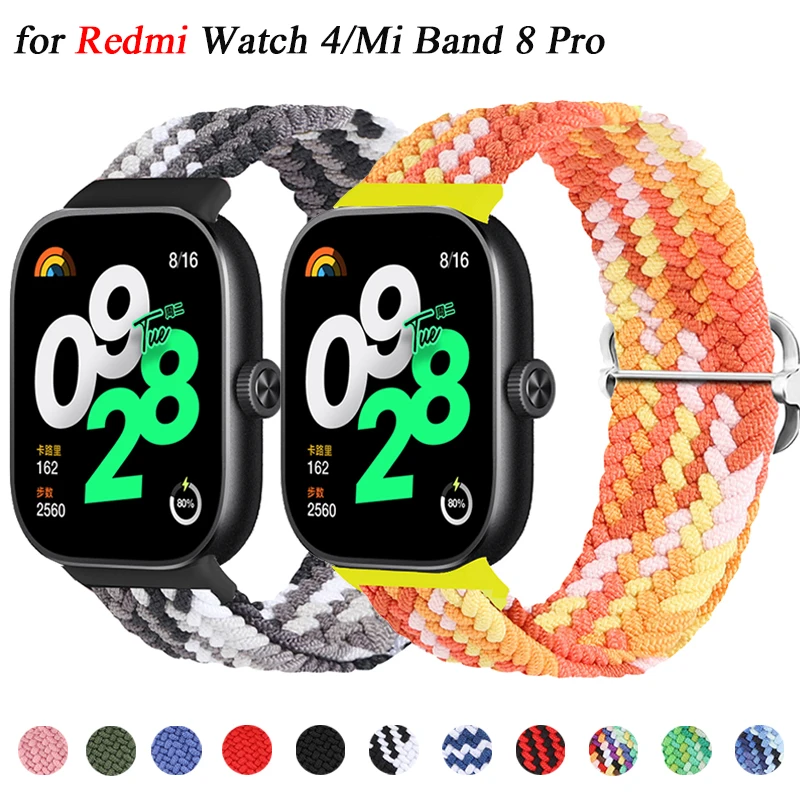 

Ремешок нейлоновый для Xiaomi Redmi Watch 4, Плетеный Регулируемый Браслет для Redmi Watch 4/Mi Band 8 Pro