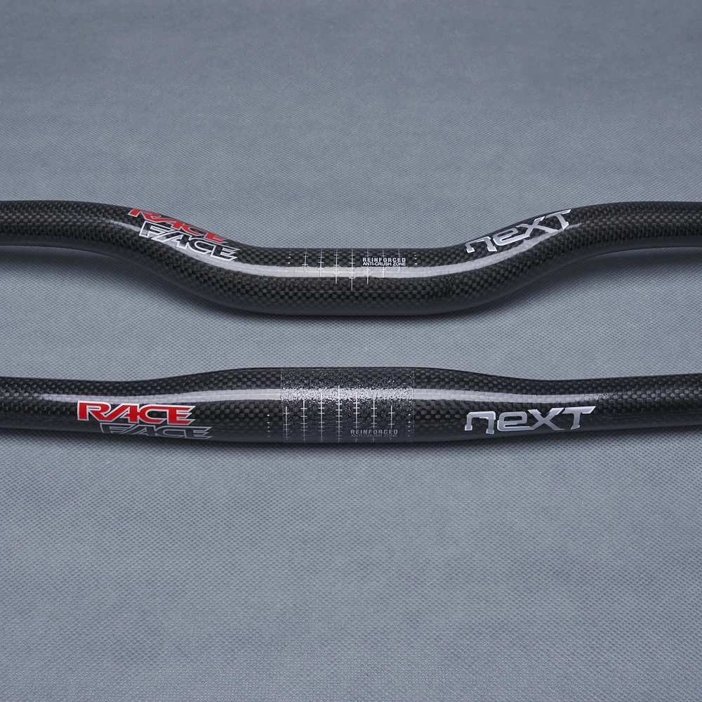 Race Face Next Handlebar 31.8mm Glossy 3K Carbon Fiber Handlebar Bicycle MTB Bike Mountain Rise / Flat HandleBar 580mm - 760mm