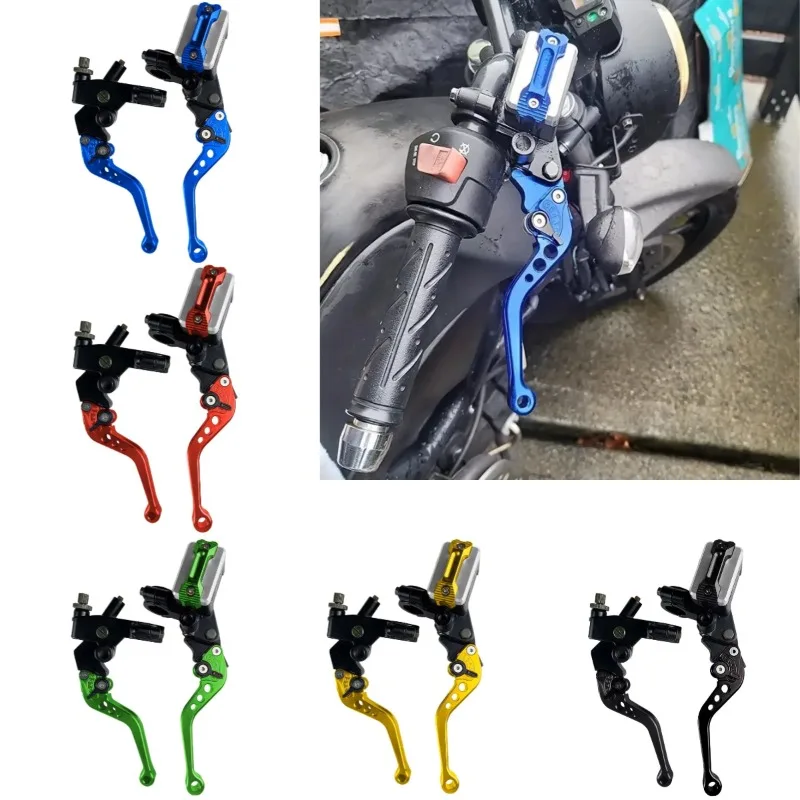 

CNC One Pair 7/8" 22mm Universal Motorcycle Brake Master Cylinder Lever Cable Clutch Reservoir For Scooter Sport Dirt Bike